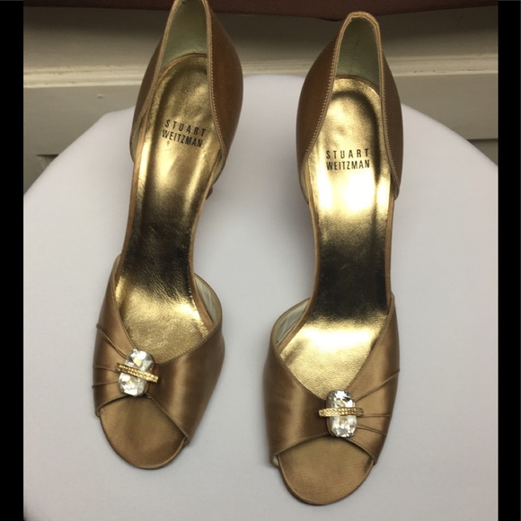 Stuart Weitzman Shoes - Stuart Weitzman Formal Jeweled Open Front Shoe